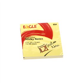 Bloco Notas Aderentes 075x075mm Eagle Amarelo 100 Folhas