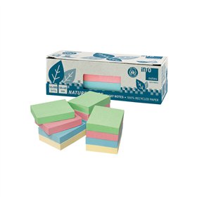 Bloco Notas Aderentes 050x040mm Reciclado 4 Cores 100F 12un