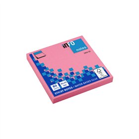 Bloco Notas Aderentes 075x075mm Rosa 80 Folhas