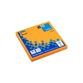 Bloco Notas Aderentes 075x075mm Laranja 80 Folhas