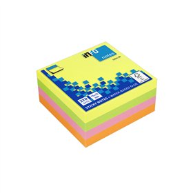 Bloco Notas Aderentes 075x075mm Néon Cubo 320 Folhas