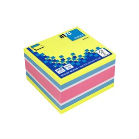 Bloco Notas Aderentes 075x075mm 4 Cores Cubo 450 Folhas