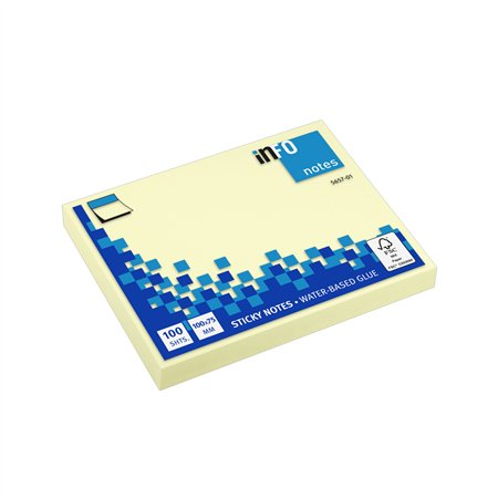 Bloco Notas Aderentes 100x075mm Amarelo 100 Folhas