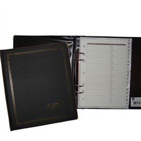 Agenda Telefónica c/Índice A a Z Recarregável Preto