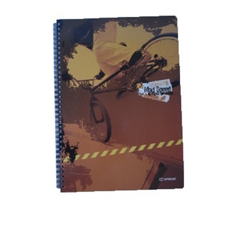Caderno Espiral A5 Quadriculado Ambar Mad Speed 120Fls