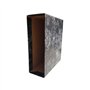 Caixa Arq. A5 (Alto) L/80mm 250x220 Marmoreado Preto
