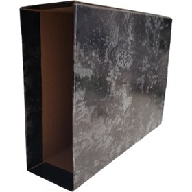 Caixa Arq. A5 (Baixo) L/80mm 210x290 Marmoreado Preto