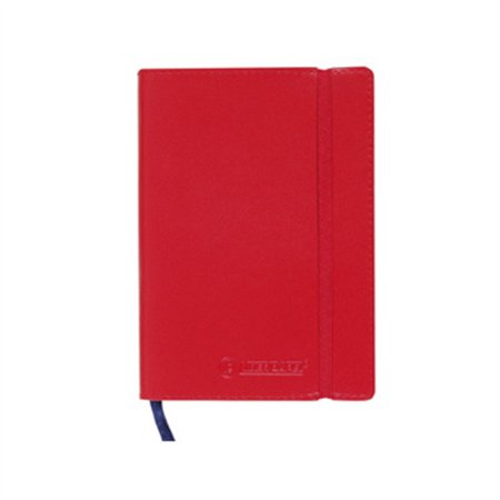 Bloco Notas Quadriculado 10x14cm Semi Pele Vermelho 120Fls