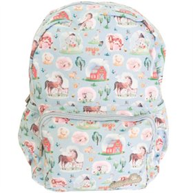 Mochila Infantil Ambar Pets Friends Farm Azul 15L