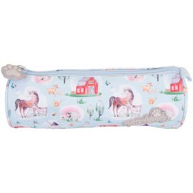 Estojo Redondo Ambar Pets Friends Farm Azul