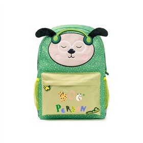 Mochila Escolar Ambar Dog Person Green Furry 25L