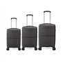 Malas Viagem com Trolley Cabine Média Grande PP Preto 3un