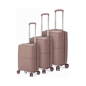 Malas Viagem com Trolley Cabine Média Grande PP Bege 3un