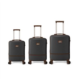 Malas Viagem com Trolley Cabine Média Grande Preto 3un