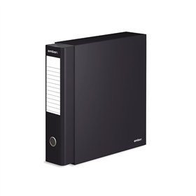 Pasta Arquivo+Cx Ambar L/L Din com calha Preto