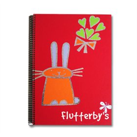 Caderno Espiral A4 Quadriculado Flutterbys 1un