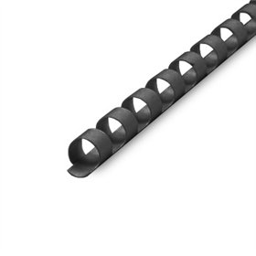 Argolas PVC Encadernar 10mm Preto 60 Folhas 35042 100un