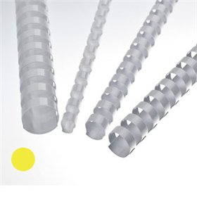 Argolas PVC Encadernar 14mm Amarelo 110 Folhas 100un