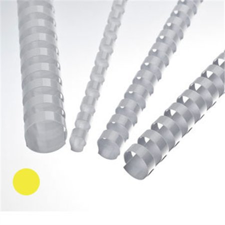Argolas PVC Encadernar 14mm Amarelo 110 Folhas 100un