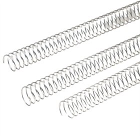 Argolas Espiral Metálicas Passo 5:1 48mm Prata 25un