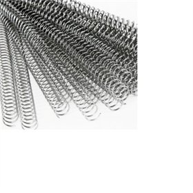 Argolas Espiral Metálicas Passo 5:1 34mm Prata 25un