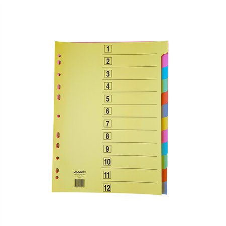 Separadores A4 Cartolina Cores Sortidas (202) 12un