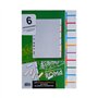 Separadores A4 Plástico Pestana Personalizável Cinzento 06un