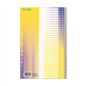 Separadores A4 Plástico Cinza (1 a 31)