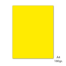 Cartolina A4 Amarelo Canário 4A 180g 1 Folha