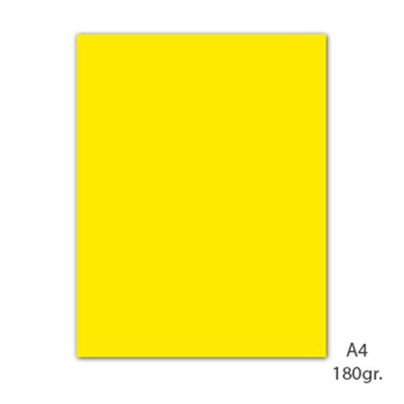 Cartolina A4 Amarelo Canário 4A 180g 1 Folha