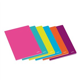 Caderno Agrafado A5 Pautado 2 Linhas Ambar Sortido 20Fls 1un