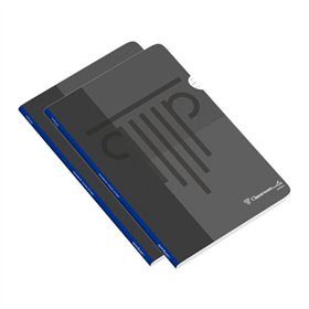 Caderno Agrafado A4 Pautado PP Ambar Preto 48Fls 2un