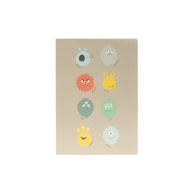 Caderno Agrafado A5 Pautado PP PLAY ME Monster 48Fls 1un