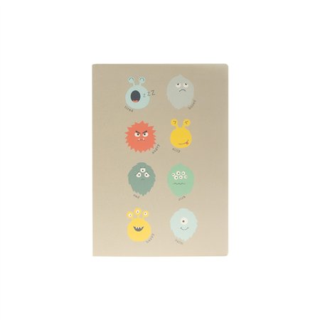 Caderno Agrafado A5 Pautado PP PLAY ME Monster 48Fls 1un