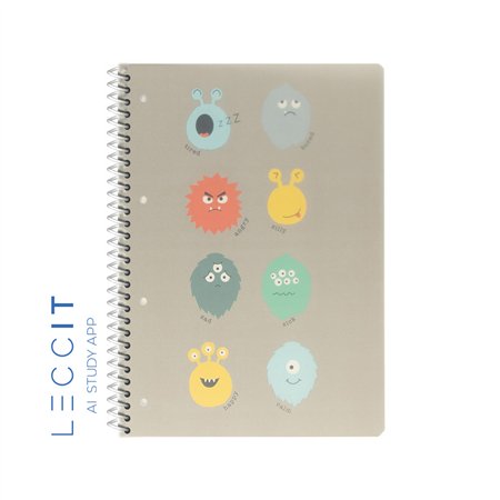 Caderno Espiral A4 Pautado PP PLAY ME Monster 80Fls 1un