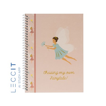 Caderno Espiral A4 Quadriculado FAIRIES Rose 80Fls 1un