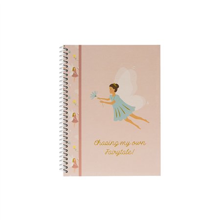 Caderno Espiral A5 Quadriculado FAIRIES Rose 80Fls 1un
