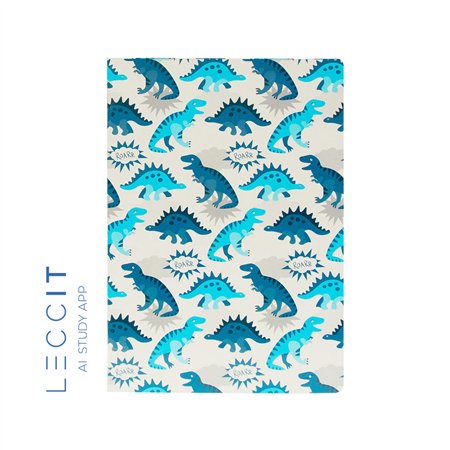 Caderno Agrafado A4 Pautado DINO 48Fls 1un