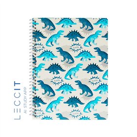 Caderno Espiral A4 Pautado DINO 80Fls 1un