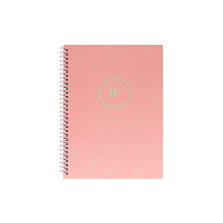 Caderno Espiral A5 Quadriculado LACES Rosa 80Fls 1un