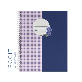 Caderno Espiral A4 Quadriculado PROVENCE Vichy 80Fls 1un