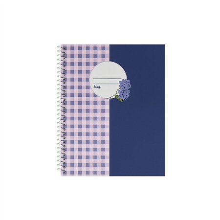 Caderno Espiral A5 Quadriculado PROVENCE Vichy 80Fls 1un