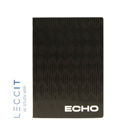 Caderno Agrafado A4 Pautado ECHO Preto 48Fls 1un