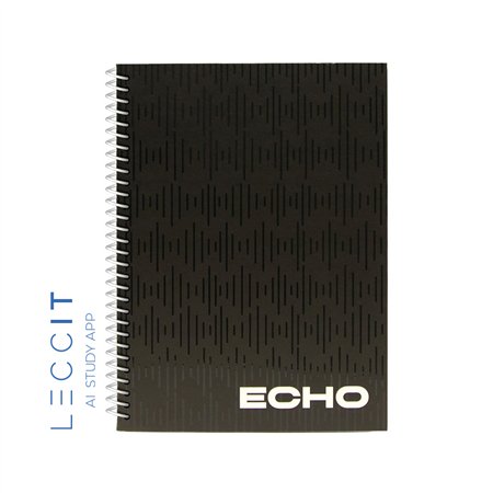 Caderno Espiral A4 Quadriculado ECHO Preto 80Fls 1un