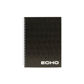 Caderno Espiral A5 Quadriculado ECHO Preto 80Fls 1un