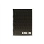 Caderno Espiral A5 Quadriculado ECHO Preto 80Fls 1un