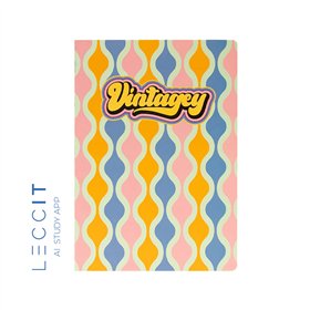 Caderno Agrafado A4 Pautado VINTAGEY Waves 48Fls 1un