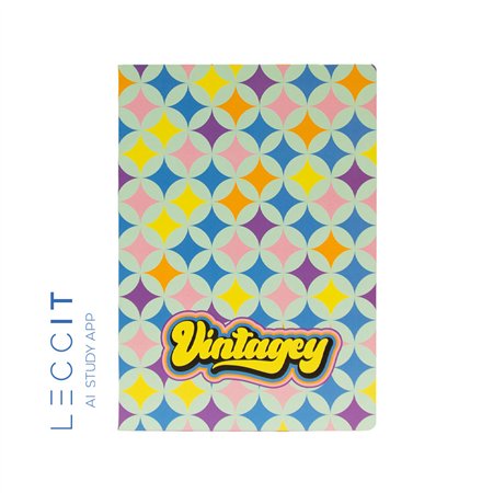 Caderno Agrafado A4 Pautado VINTAGEY Sparks 48Fls 1un