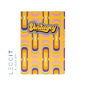 Caderno Agrafado A4 Quadriculado VINTAGEY Retro 48Fls 1un
