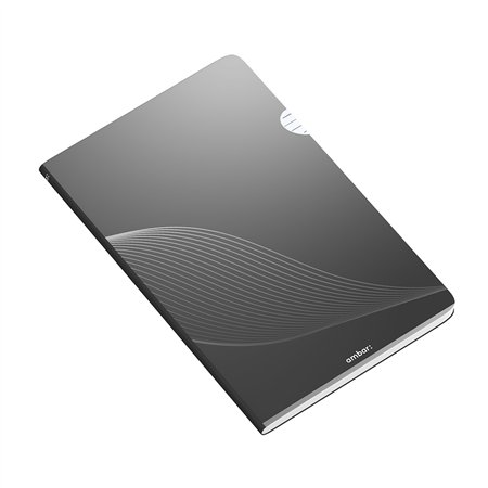 Caderno Agrafado A4 Pautado PP Ambar Preto 48Fls 1un